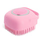 Pet Dog Shampoo Brush 2.7oz/80ml Cat Massage Comb Grooming Scrubber Brush for Bathing Short Hair Soft Silicone Rubber Brushes
