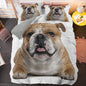 Bulldog Bedding Set Cute Animal Dog Duvet Cover / Pillowcase Quilt Comforter Cover Lovely Home Decor