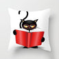 Black Cat Animal Pattern Decorative Pillowcase 45*45 Polyester Cushion Cover Throw Pillow