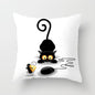 Black Cat Animal Pattern Decorative Pillowcase 45*45 Polyester Cushion Cover Throw Pillow