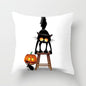 Black Cat Animal Pattern Decorative Pillowcase 45*45 Polyester Cushion Cover Throw Pillow