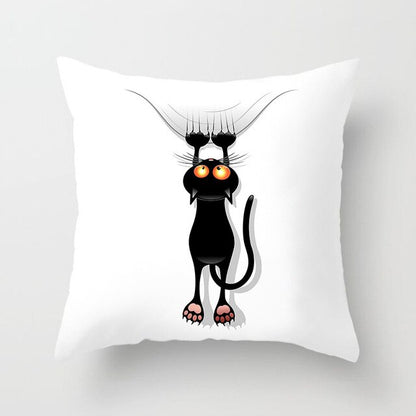 Black Cat Animal Pattern Decorative Pillowcase 45*45 Polyester Cushion Cover Throw Pillow