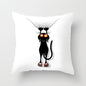 Black Cat Animal Pattern Decorative Pillowcase 45*45 Polyester Cushion Cover Throw Pillow