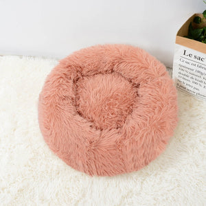 Super Soft Long Plush Warm Lightweight Cat Sleeping Basket Bed Round Fluffy Comfortable Touch Pet Products