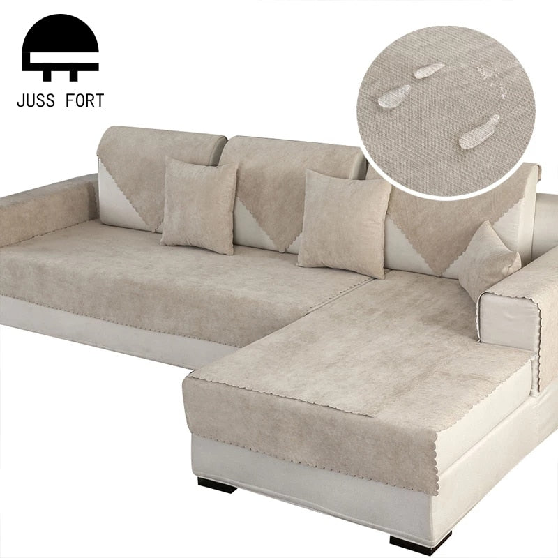 Waterproof Sofa Cushion Isolation Non-slip Pure Color Four Seasons Universal Pet Sofa Cover