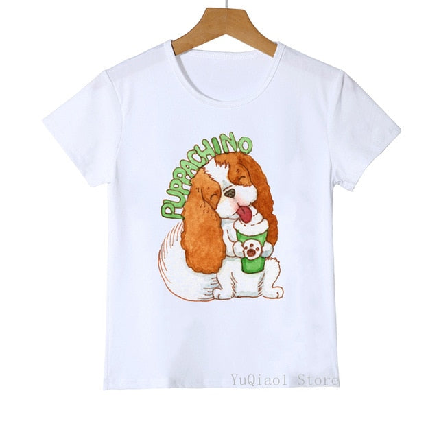 Gay Pride Rainbow Flag Cavalier King Charles Dog Print Unisex T-shirt