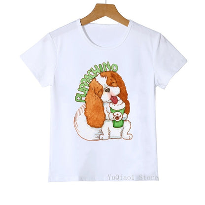 Gay Pride Rainbow Flag Cavalier King Charles Dog Print Unisex T-shirt