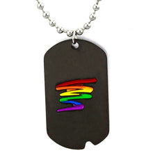 Load image into Gallery viewer, Rainbow Gay Pride Logo Necklace / Round Dog Tag Pendant Unisex Love Jewelry
