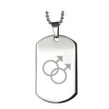 Load image into Gallery viewer, Stainless Steel Dog Tag Pride Pendant Necklace

