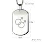 Stainless Steel Dog Tag Pride Pendant Necklace