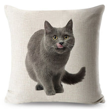 Load image into Gallery viewer, Cushion Cover Loving Cute Cat Pillowcase Sofa Throw Pillows Cover Animal Printed Wedding Home Decorative Cojines Fundas
