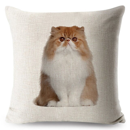Cushion Cover Loving Cute Cat Pillowcase Sofa Throw Pillows Cover Animal Printed Wedding Home Decorative Cojines Fundas
