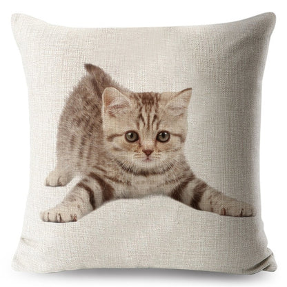 Cushion Cover Loving Cute Cat Pillowcase Sofa Throw Pillows Cover Animal Printed Wedding Home Decorative Cojines Fundas