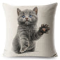 Cushion Cover Loving Cute Cat Pillowcase Sofa Throw Pillows Cover Animal Printed Wedding Home Decorative Cojines Fundas