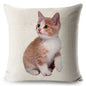 Cushion Cover Loving Cute Cat Pillowcase Sofa Throw Pillows Cover Animal Printed Wedding Home Decorative Cojines Fundas