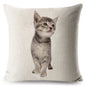 Cushion Cover Loving Cute Cat Pillowcase Sofa Throw Pillows Cover Animal Printed Wedding Home Decorative Cojines Fundas