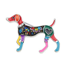 Load image into Gallery viewer, Bonsny Metal Enamel Whippet Dog Brooches Fashion Animal Jewelry Pin
