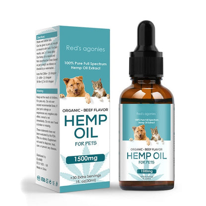Lovely Pet Dog Organic Full Spectrum Hemp Oil Anxiety Pain Relief Sleep Improvement Pet Supplies